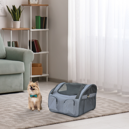 Foldable Pet Car Seat Carrier — Breathable Travel Bag for Cats & Dogs