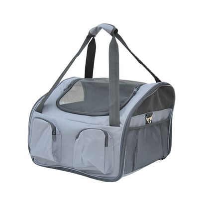 Foldable Pet Car Seat Carrier — Breathable Travel Bag for Cats & Dogs