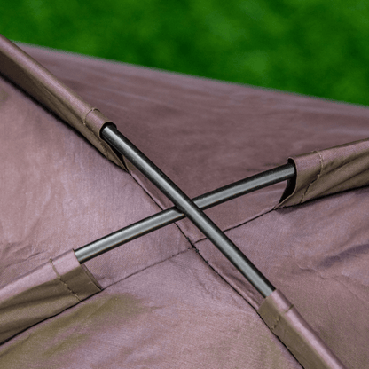 Elevated Outdoor Dog Bed with UV Canopy — Cooling Raised Pet Cot