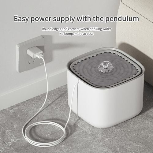 Pet water fountain filter and flow controls — Nuzzle 3L automatic dispenser for cats and dogs